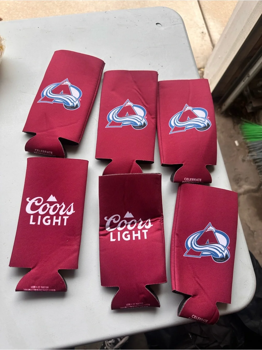 Colorado Avalanche Burgundy 24oz Can Koozie - Pack of 6